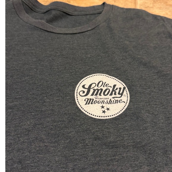 Ole Smoky Tennessee Moonshine T Shirt Charcoal Gray Graphic Tee Men's - Picture 4 of 8